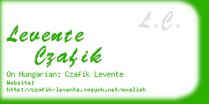 levente czafik business card